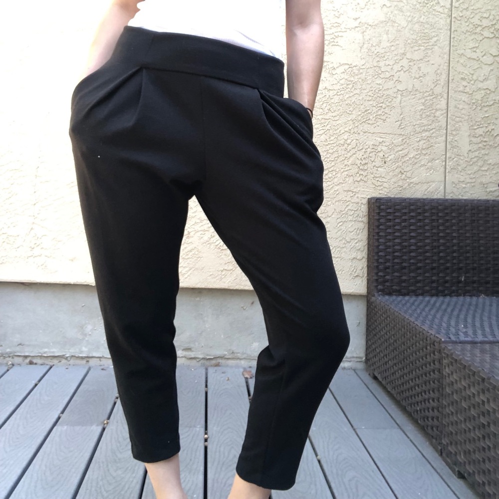 Sparkle + Fade Black Cropped Tapered Trousers